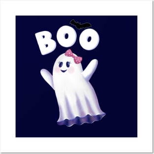 Ghost Girl says Boo Posters and Art